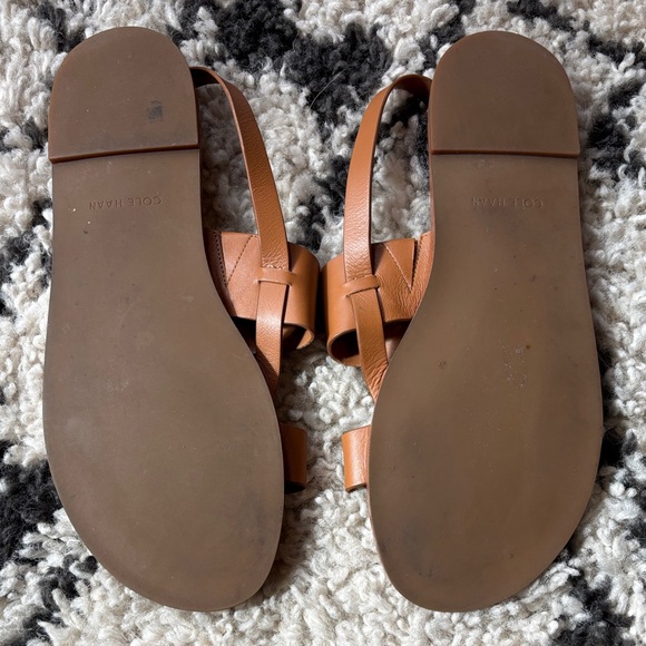 Cole Haan Tan Leather Sandals - Picture 3 of 6